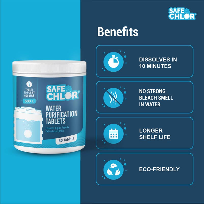 Safe Chlor 500L - 60 Tablets