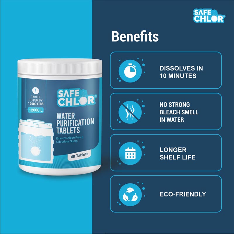 Safe Chlor 12000L - 40 Tablets